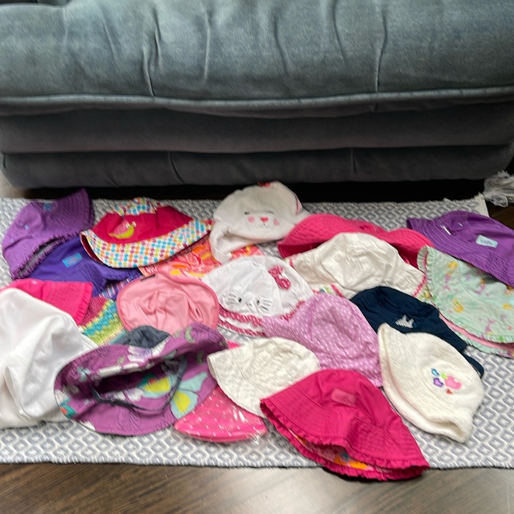 Toddlers sun hats. Large collection. 5$ each min 2 or great deal on more.